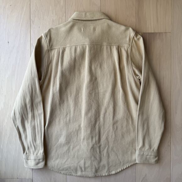Outerknown Blanket Shirt Large Khaki Brown Heavy Cotton Workwear New York - Picture 8 of 9